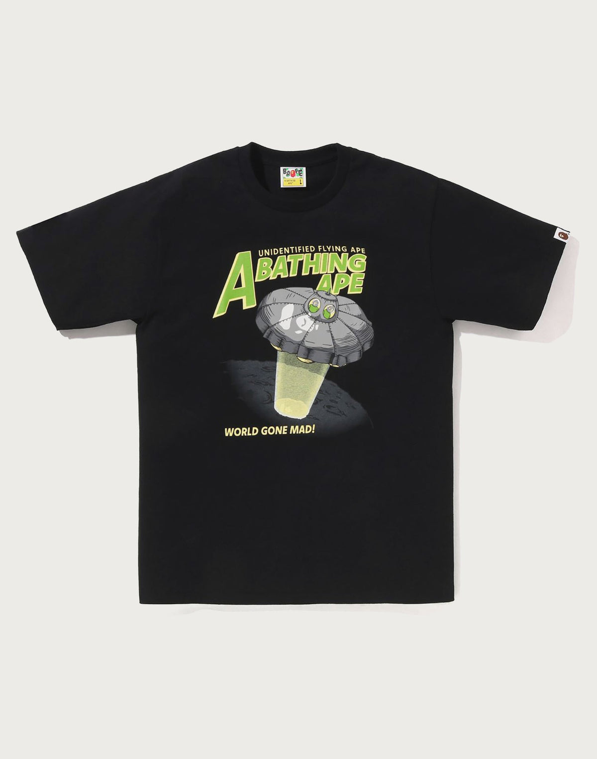 APE HEAD UFO ON MOON TEE MENS