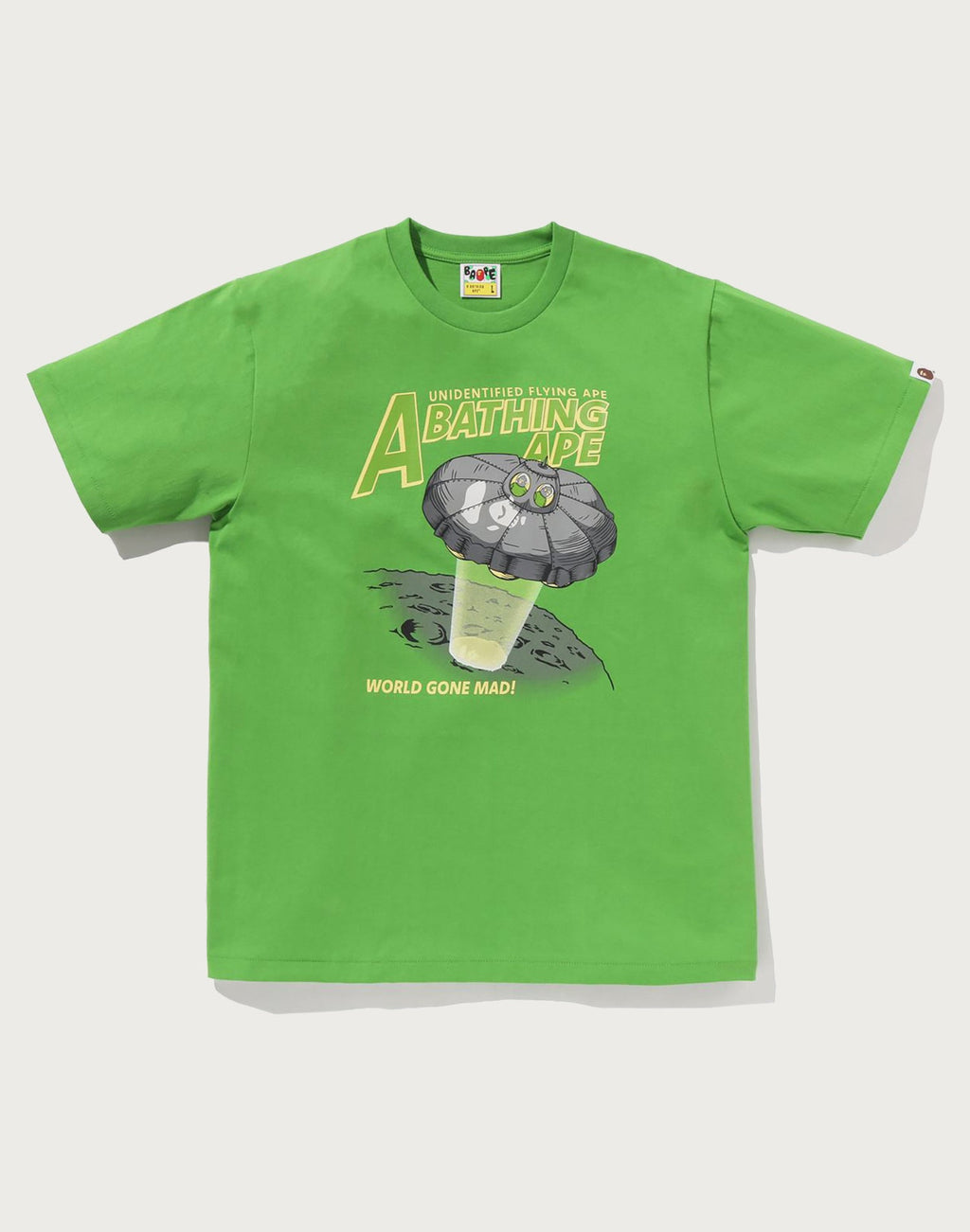 APE HEAD UFO ON MOON TEE MENS