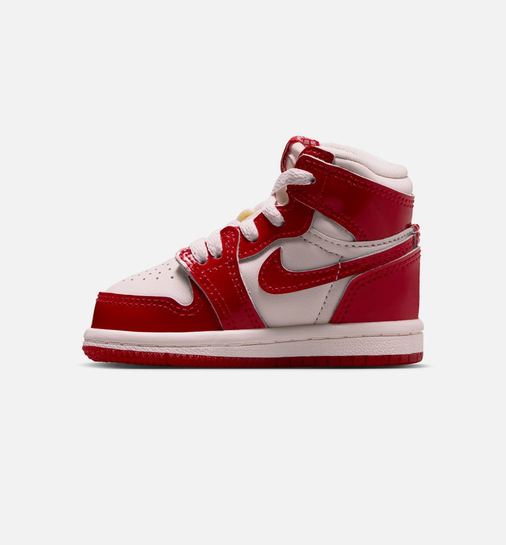 Air Jordan 1 Retro High OG Nails And Grails Infant/Toddler Shoes - University Red x Metallic Silver