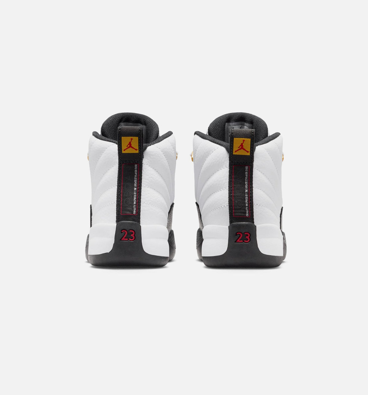 Air Jordan 12 Retro Taxi Preschool Shoes - White/Black/Yellow
