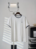 Ralph Lauren Men's Contrast‑Trim Crew‑Neck Short‑Sleeve T‑Shirt, Navy Pony Embroidery