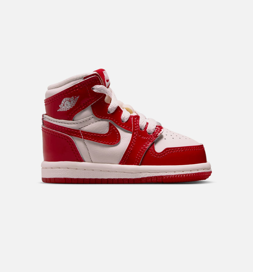 Air Jordan 1 Retro High OG Nails And Grails Infant/Toddler Shoes - University Red x Metallic Silver