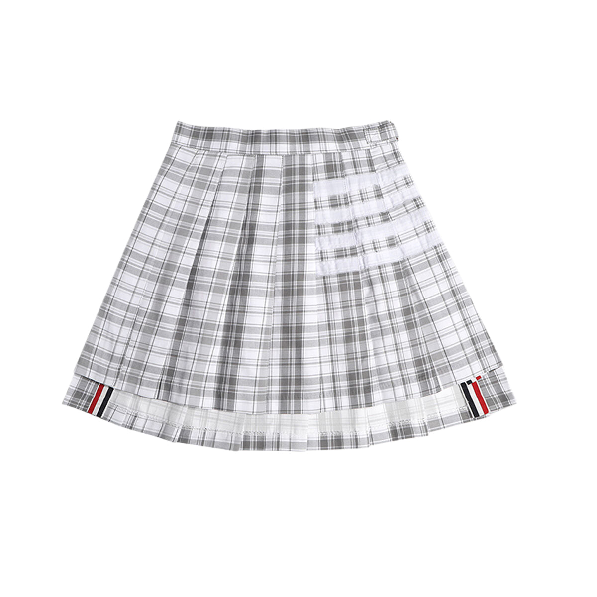 Women's Plaid 4-Bar Pleated Mini Skirt | Thom Browne