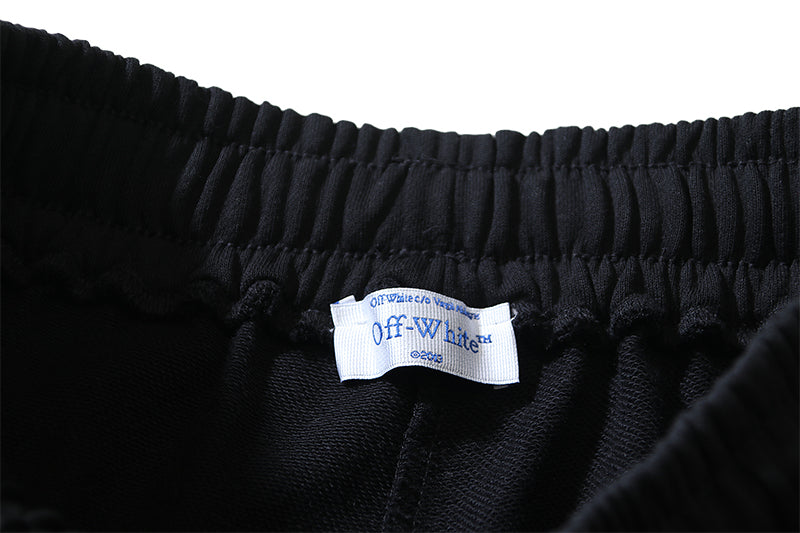 Off-White Floral Graphic Straight-Leg Sweatpants