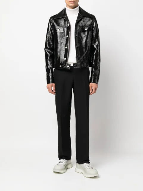 Courrèges Vinyl V-cut trucker jacket
