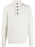 Barbour elbow-patch button-up half-zip sweater