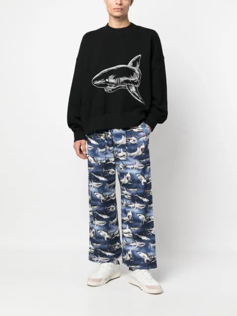 Palm Angels Split Shark crew-neck sweatshirt