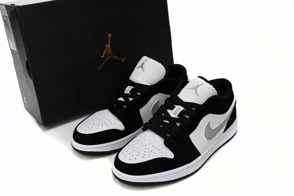 Nike Air Jordan 1 Low Black and White Gray Reps Sneaker 552780-018