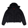 Black Flower Puffer Jacket