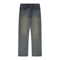 Antique Indigo Crystal Burst MA Paisley Straight Jean