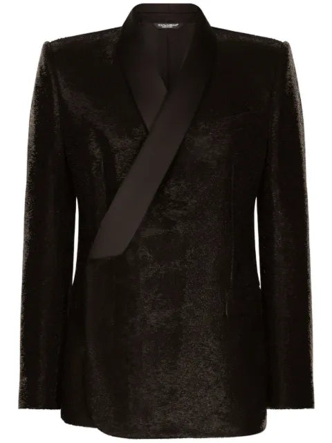 Dolce & Gabbana single-breasted sequin blazer