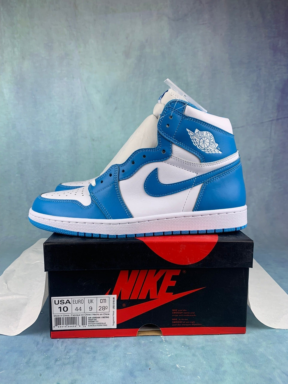Air Jordan 1 High UNC Blue Unisex Sneakers