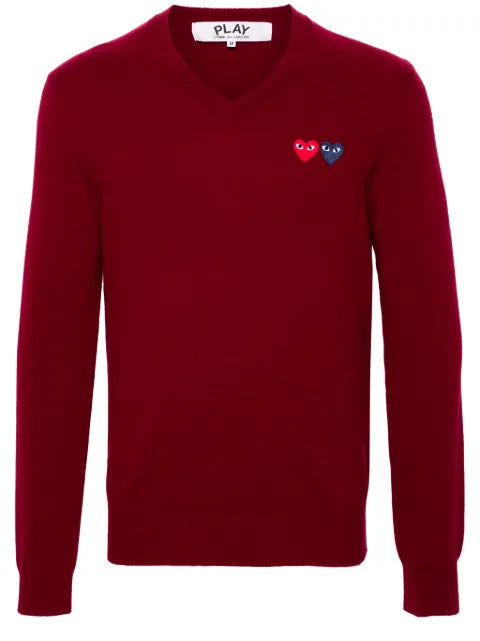 Comme Des Garçons Play heart-patch wool jumper