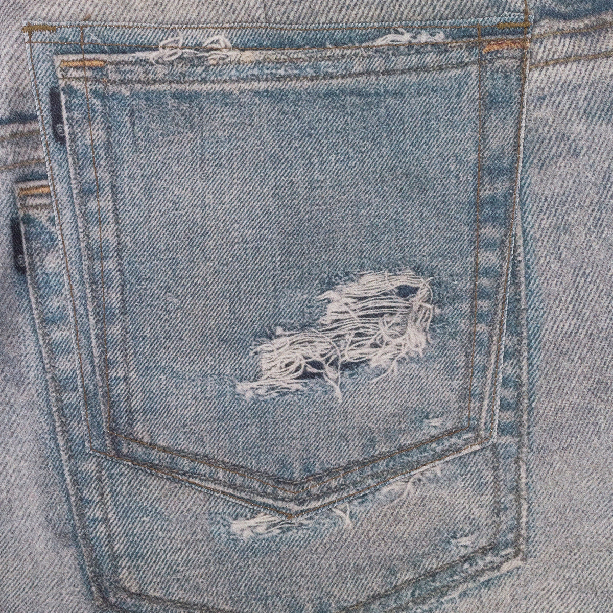 BLUE TROMPE-L'ŒIL DENIM JEANS