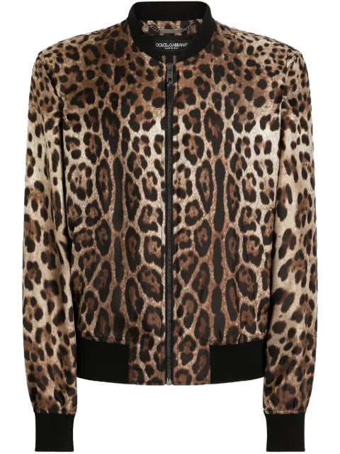 Dolce & Gabbana bomber jacket with leopard print