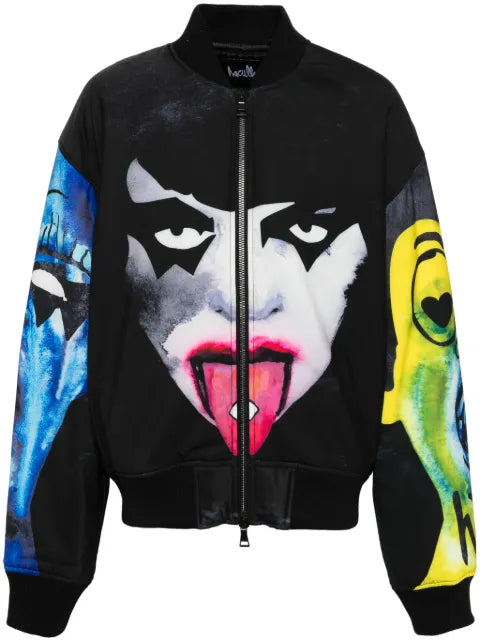 Haculla graphic-print bomber jacket