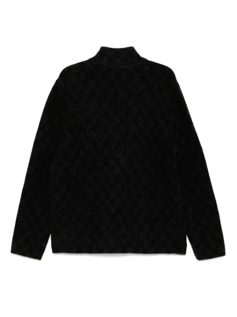 James Perse interior checkerboard cardigan
