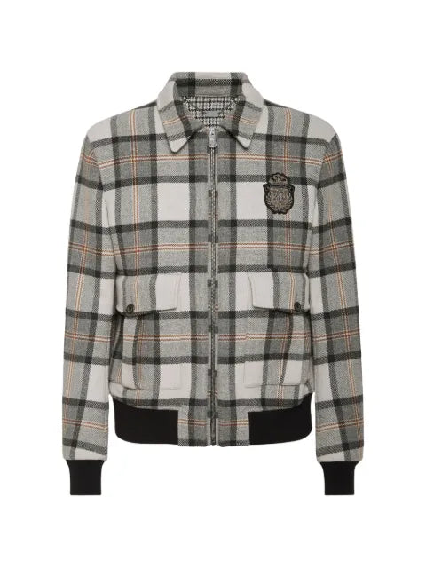 Billionaire check-pattern jacket