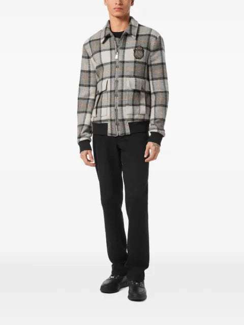 Billionaire check-pattern jacket