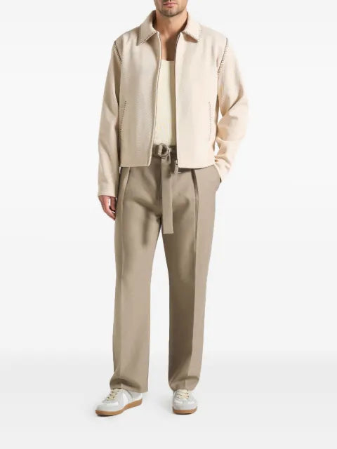 Manière De Voir Alex whipstitch twill boxy jacket
