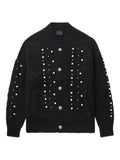 A BATHING APE® embellished Cardigan with cable-knit pattern