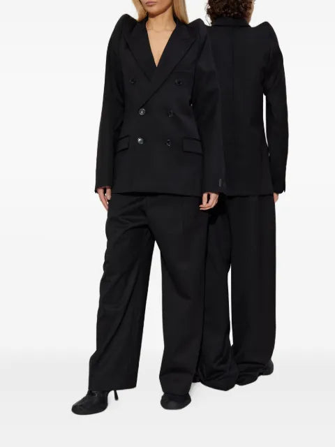 VETEMENTS padded-shoulder double-breasted jacket