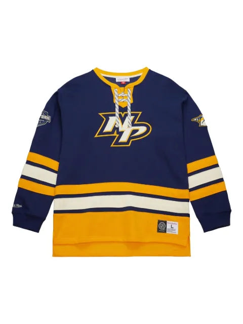 Mitchell & Ness Nashville Predators Heritage Lace-Up pullover