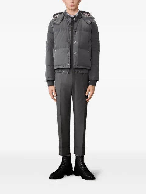 Thom Browne poly tech down filled bomber jacket with armbands