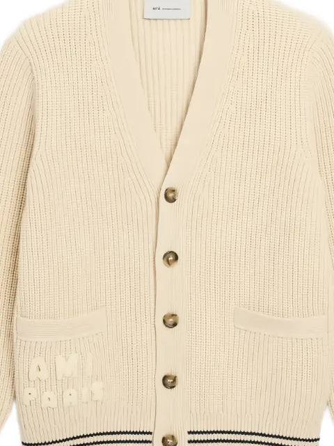 AMI Paris Ami de Coeur logo-embroidered cardigan