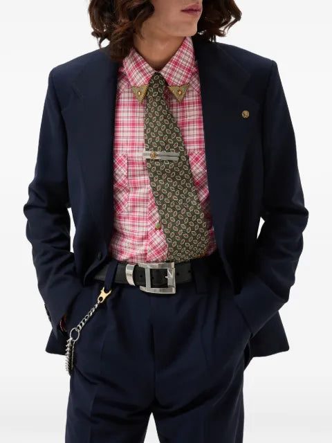 Versace wool-mohair slim blazer