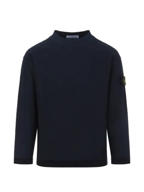Stone Island 5100044 plush stitch organic cotton nylon sweater