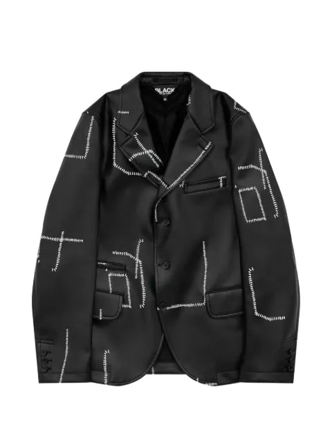 Black Comme Des Garçons stitching-detail jacket