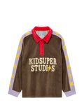 KidSuper velour Stars Rugby sweater