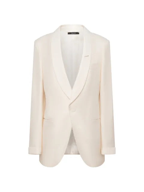 TOM FORD jacket with honeycomb texture and shawl collar