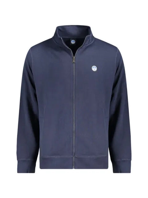 North Sails logo-detail zip-up cardigan