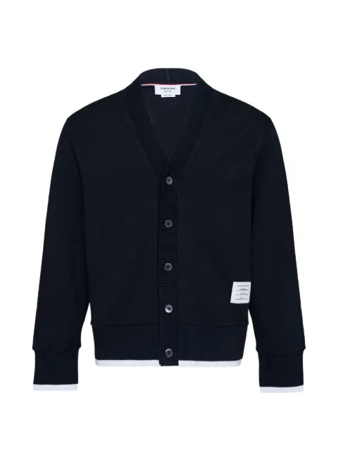 Thom Browne V-neck chunky-trim cardigan