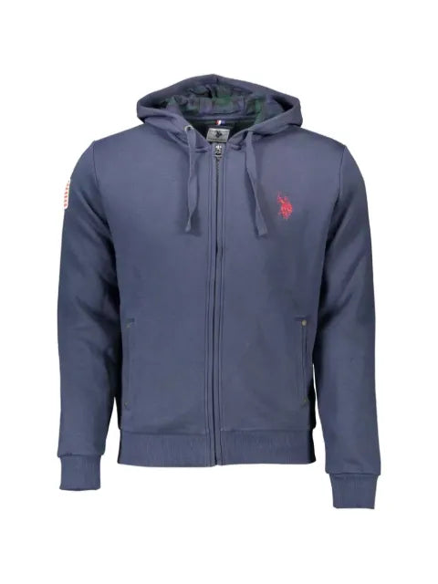 U.S. POLO ASSN. embroidered logo zip-up hoodie