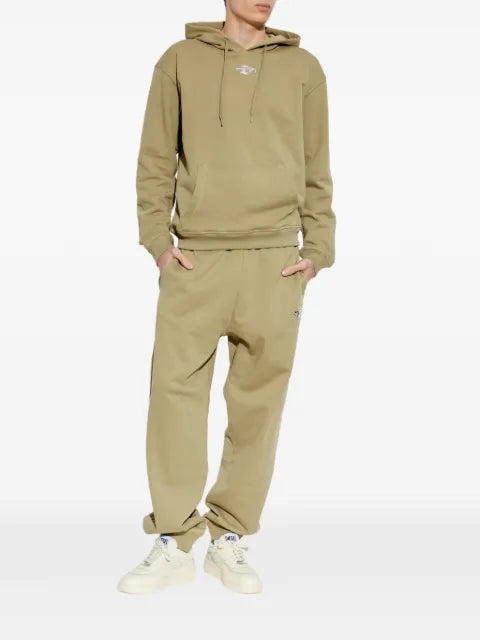 Diesel cotton hoodie with metallic Oval D