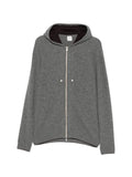 Eleventy zip-up cashmere hood cardigan
