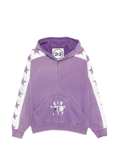 SECND SLF star-print zip-up hoodie
