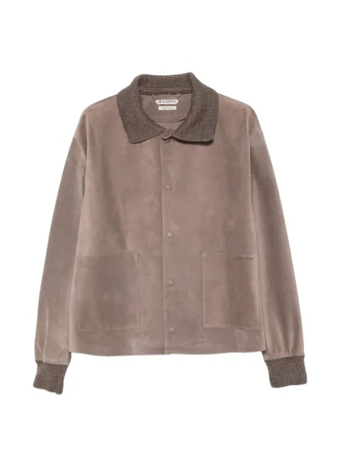JW Anderson logo-detail leather jacket