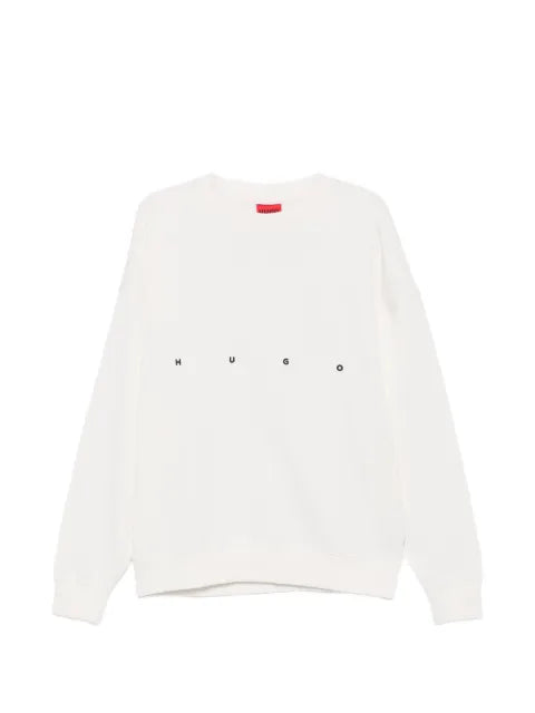 BOSS graphic-print logo-embroidered sweater