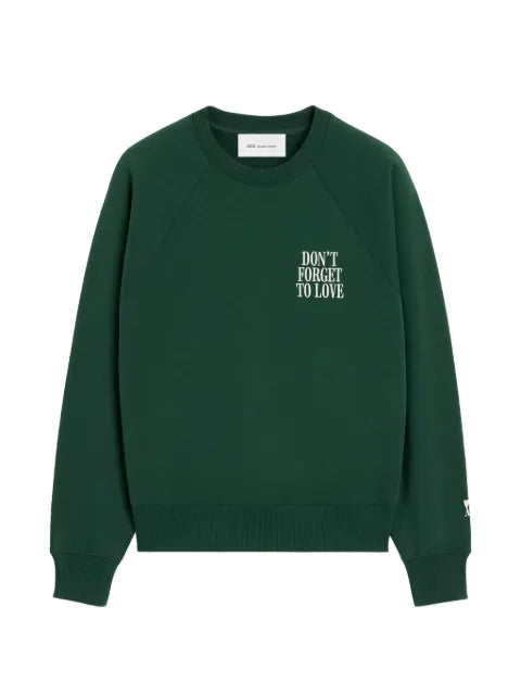AMI Paris cotton "Don't forget to love" sweatshirt