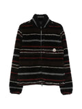 Moncler striped zip-up cardigan