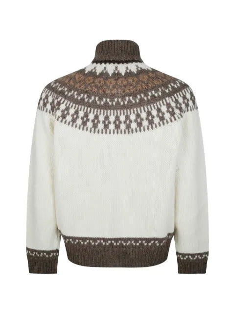 Altea jacquard-knit zip-up cardigan