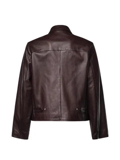 Lardini zip-up leather jacket