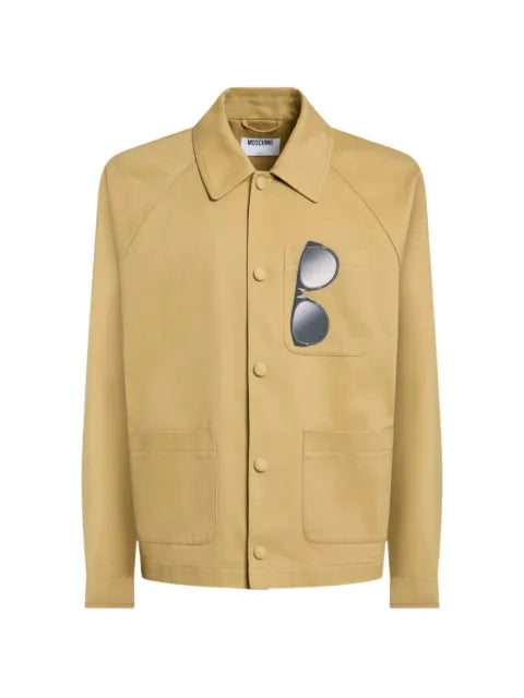 Moschino printed cotton gabardine jacket