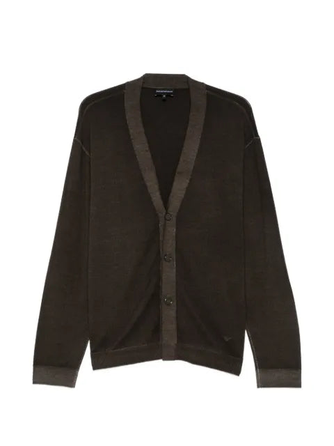 Emporio Armani V-neck virgin-wool cardigan