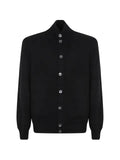 Cruciani high-neck buttoned knit cardigan
