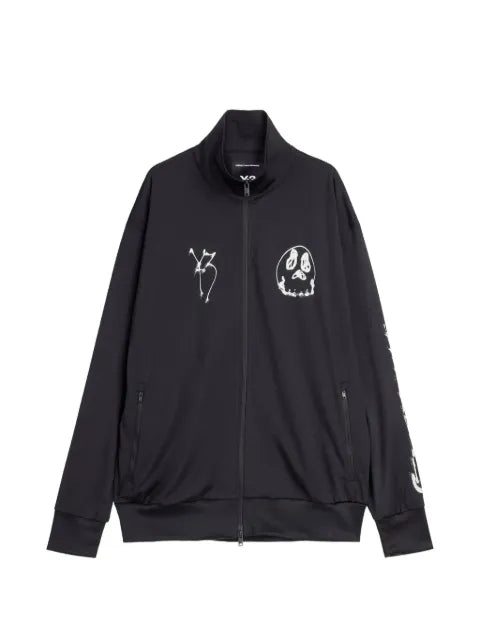 Y-3 x Adidas graphic-print zip-up sweater
